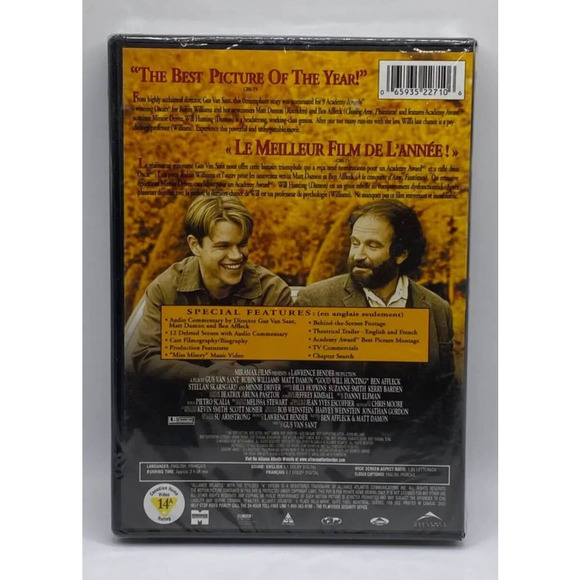 Good Will Hunting Starring Matt Damon a Romance Drama on DVD Brand New - Picture 2 of 4